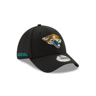 Black Jacksonville Jaguars Hat - New Era NFL Official NFL Draft 39THIRTY Stretch Fit Caps USA4672319